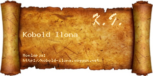 Kobold Ilona névjegykártya